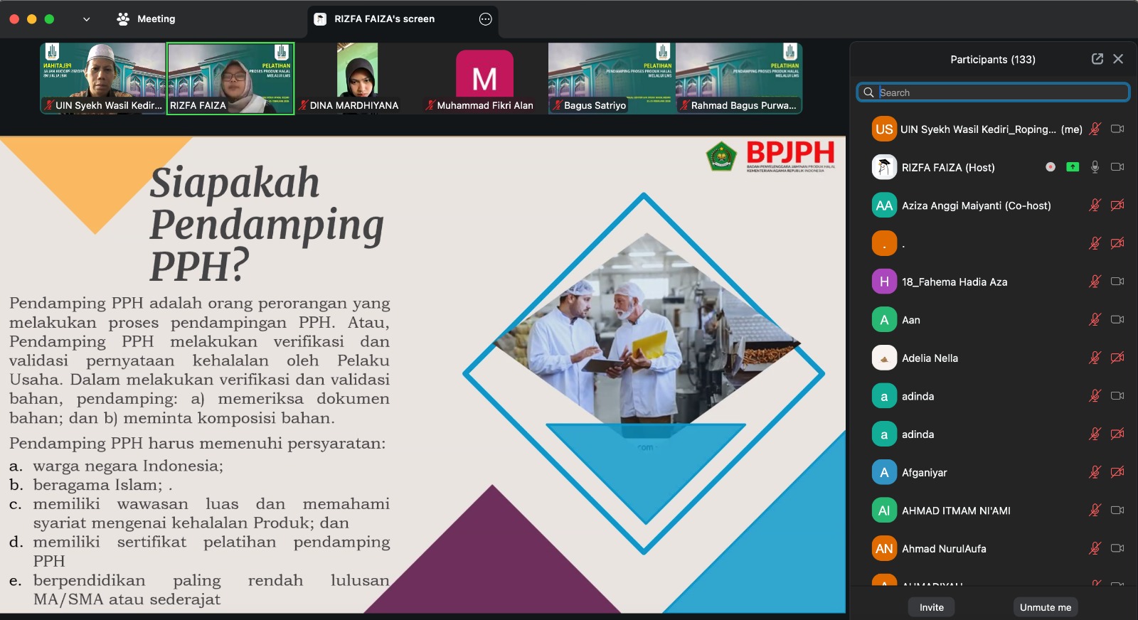 Pacu Peningkatan Dampingan, Halal Center UIN Syekh Wasil Latih Mahasiswa dan Alumni